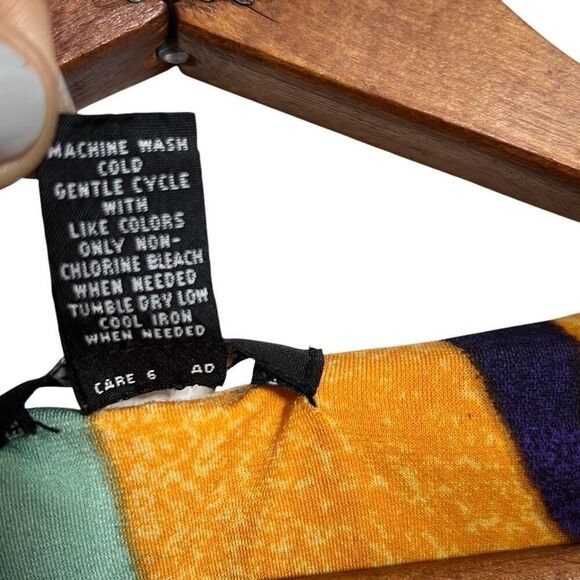 Alfani Cap Sleeve Stretch Surplice Neck Midi Wrap Dress Multicolor Medium - Picture 6 of 7